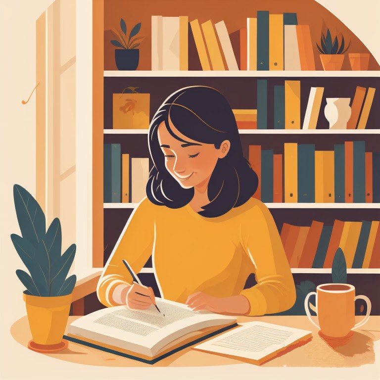 Une jeune femme qui réfléchit à comment commencer un livre